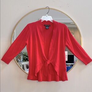 NWT Coral United States Sweaters Cardigan front tie with ruffles
